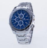 Silver Stainless Steel Mens Watches Top Brand Luxury Watch Men Sport Clock