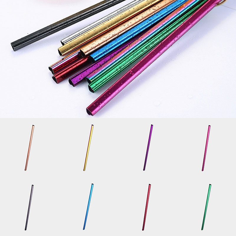 Drinking Straw Reusable Metal Straw Set Heart-shaped Bubble Tea Straws - Minihomy