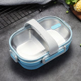 Portable Children's Lunch Box 304 Stainless Steel Bento Kitchen Leak Proof Food Box for Kids - Minihomy