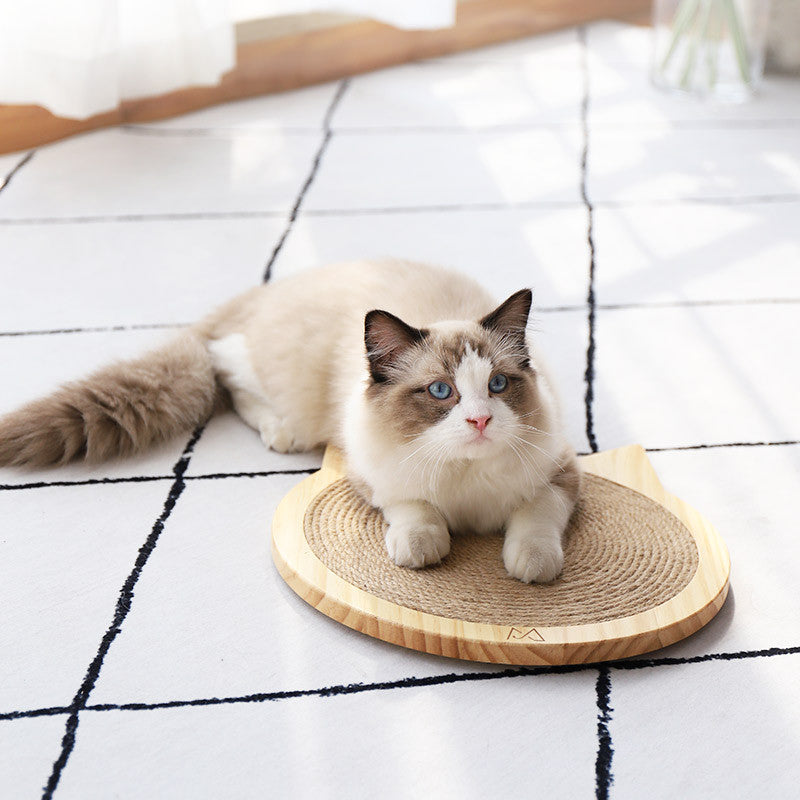 Board Scratching Post Mat Wall Mounted Scratcher Pad with Suction Cup Toy - Minihomy