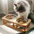 Glass Cat Food Bowl - Elevated Pet Feeder for Cats - Minihomy