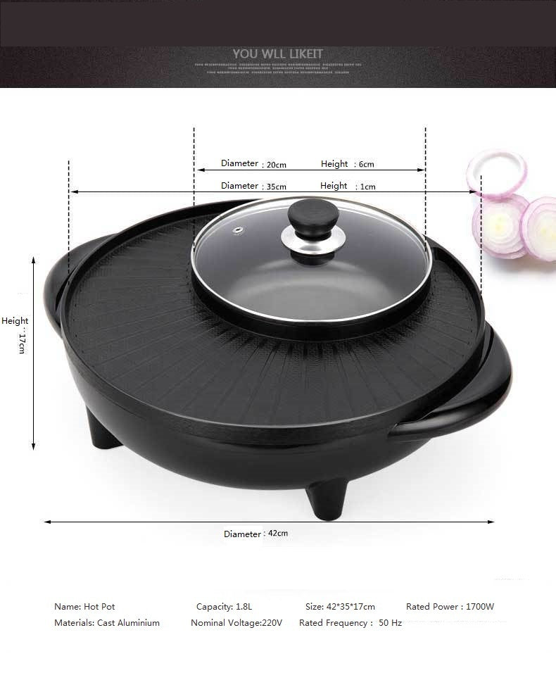 Multifunctional Pot Electric Grill - Minihomy