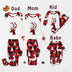 Christmas Deer Head Print Parent-child Home Service Suit - Minihomy