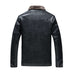 Men's Stand Collar Leather Jacket Plush Leisure - Minihomy