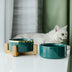 Ceramic Cat Bowl for Food and Water - Pet Dishes for Cats - Minihomy