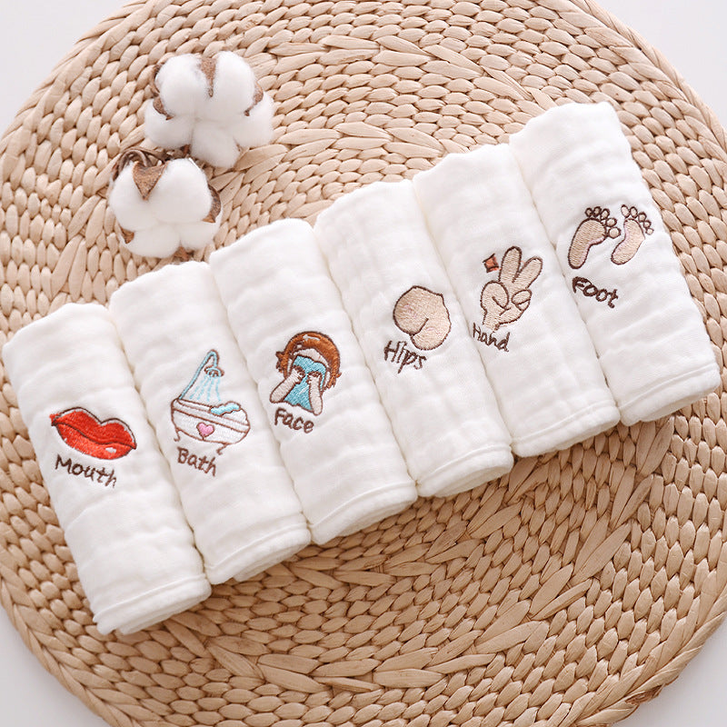 Newborn Face Wash and Bath Print Square Scarf - Minihomy