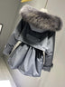 Hooded Faux Fur Collar Women's Clothing Big Pocket Down Jacket Female Winter Coat Woman - Minihomy