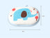 Baby bath cotton baby bath sponge - Minihomy