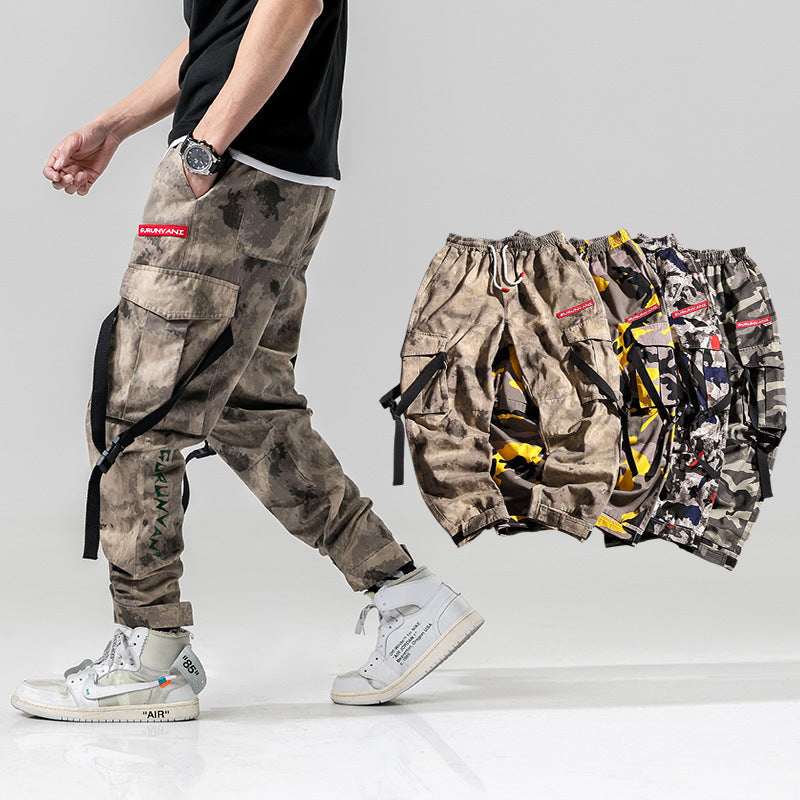 Ryland Kamuflaj Hip Hop Jogger Pantolon