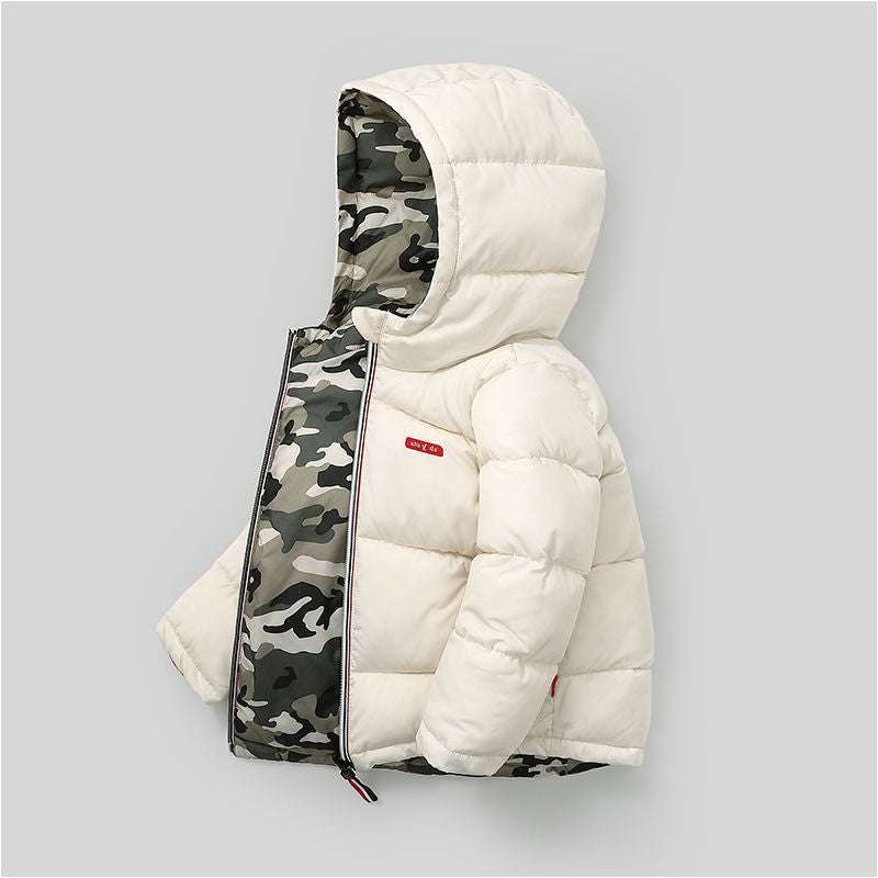 Middle And Small Children Wear Double-sided Padded Winter Jackets - Minihomy