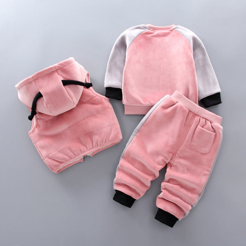 Fleece Thickening Boy Baby Suit Baby Boy Sweater Tide - Minihomy