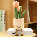 Cute Tulip Bouquet Plush Toy Doll - Simulation Flower Living Room Decoration - Minihomy