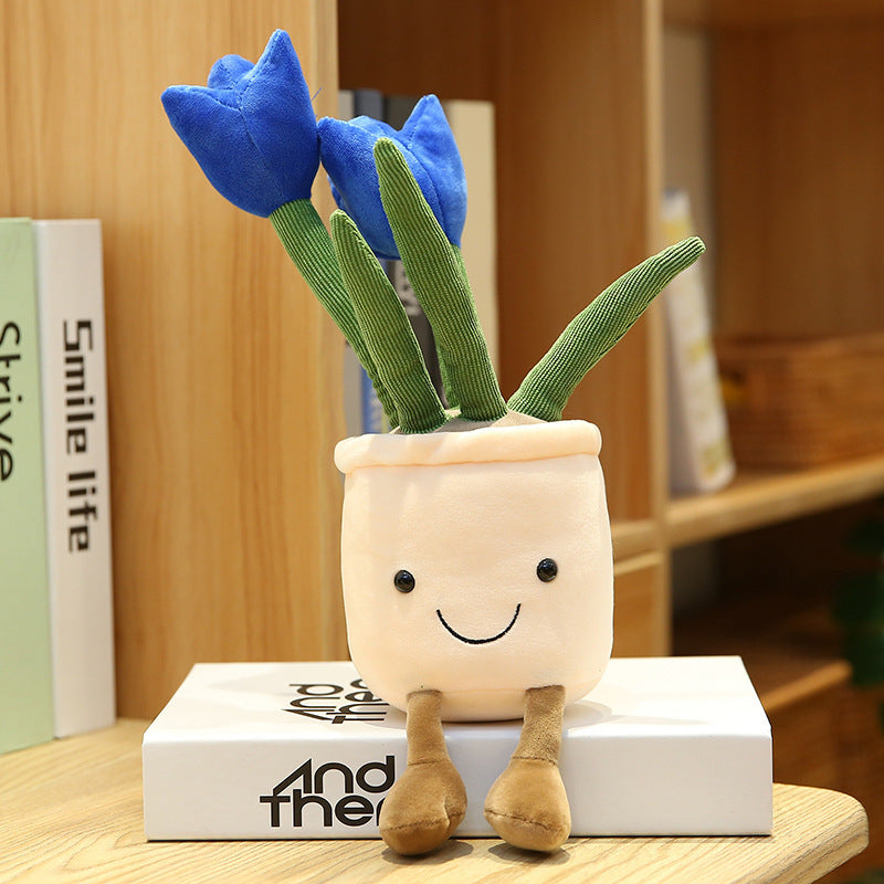 Cute Tulip Bouquet Plush Toy Doll - Simulation Flower Living Room Decoration - Minihomy