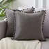 Ball lace pillow velvet solid color sofa short plush ball cushion cover - Minihomy