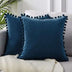 Ball lace pillow velvet solid color sofa short plush ball cushion cover - Minihomy