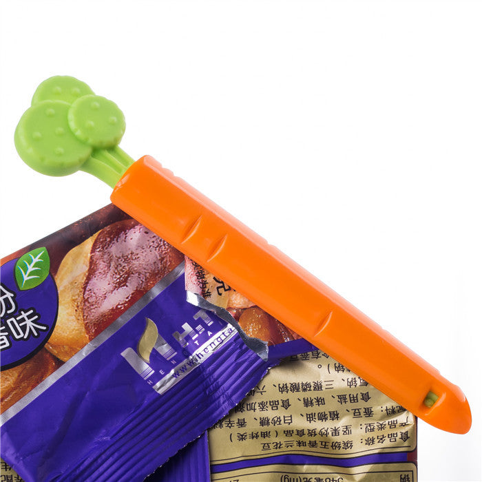 Keep Food Fresh with Fun: Carrot-Shaped Bag Sealing Clips - Minihomy