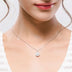 Crystal Round Pendant Necklace Charm Silver Color Chain Necklaces For Women - Minihomy