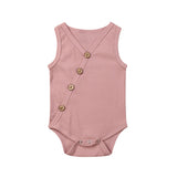 Newborn Baby Solid Bodysuit Kids Clothes Boys Girl Jumpsuit - Minihomy