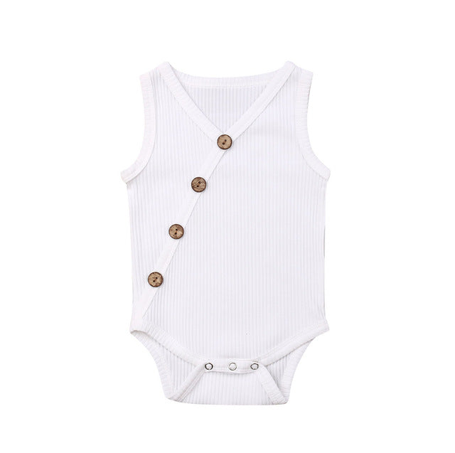 Newborn Baby Solid Bodysuit Kids Clothes Boys Girl Jumpsuit - Minihomy