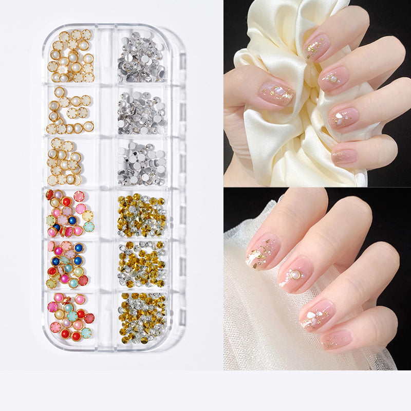 Pearl Butterfly Nail Patch Nail Art Jewelry Set - Minihomy