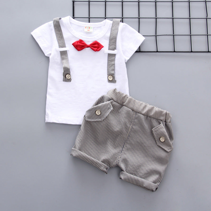 Baby Boy Summer Short Sleeve Suit Boy Shorts - Minihomy