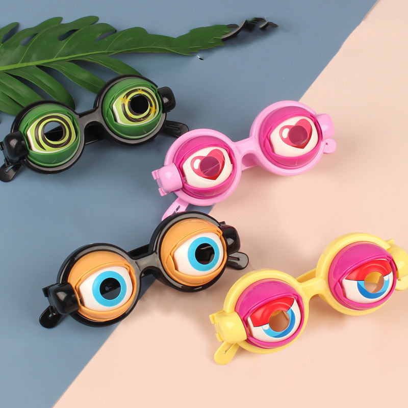 Crazy Eyes Glasses Toy - Kids Party Favor, Funny Pranks Glasses - Minihomy