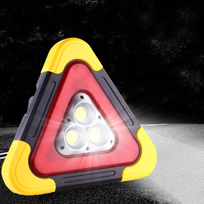 Compatible with Apple, Car Tripod Warning Sign with Luminous Solar Light for Emergency Parking - Minihomy