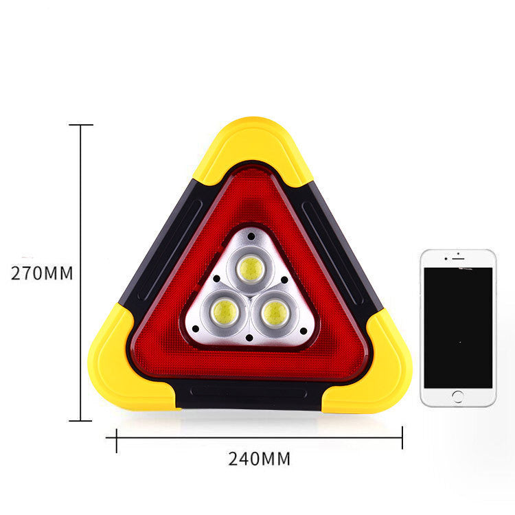 Compatible with Apple, Car Tripod Warning Sign with Luminous Solar Light for Emergency Parking - Minihomy