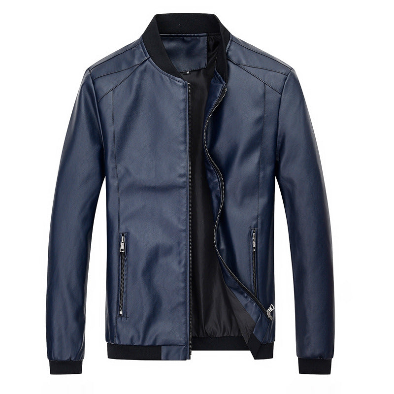 Men's Stand-Up Collar Jacket Coat Motorcycle Men's Casual Jacket - Minihomy