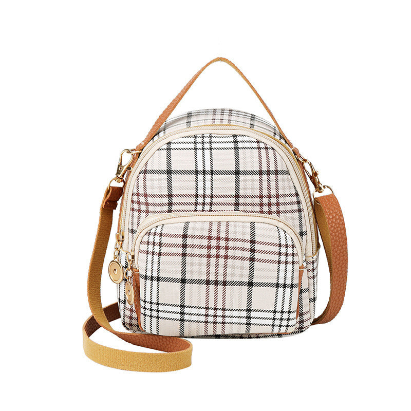 Personality Bags Casual Plaid Backpack Portable - Minihomy