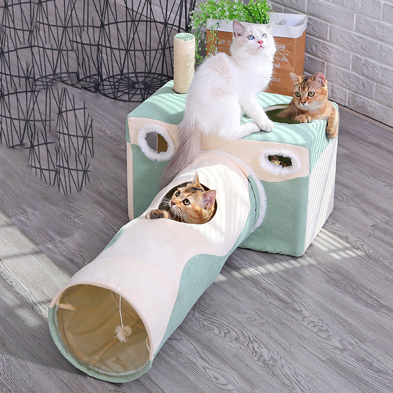 Four Seasons Universal Cat Tunnel Closed Cat Warm House - Minihomy