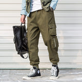 Casual Cargo Pant Men Harajuku Pencil Pants Many Pockets - Minihomy