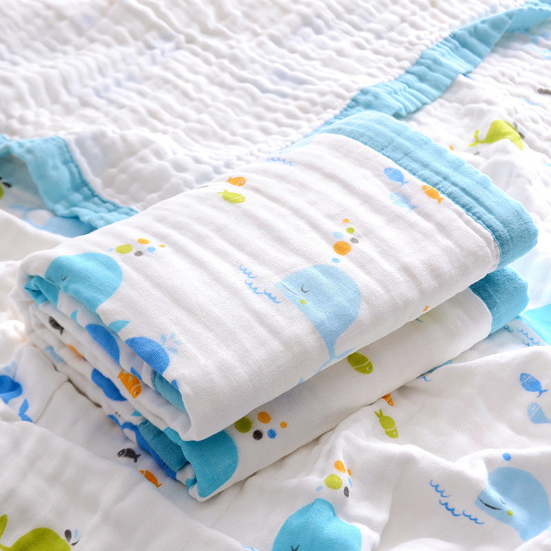 Newborn Baby Bath Towel Newborn Cotton Gauze Baby - Minihomy