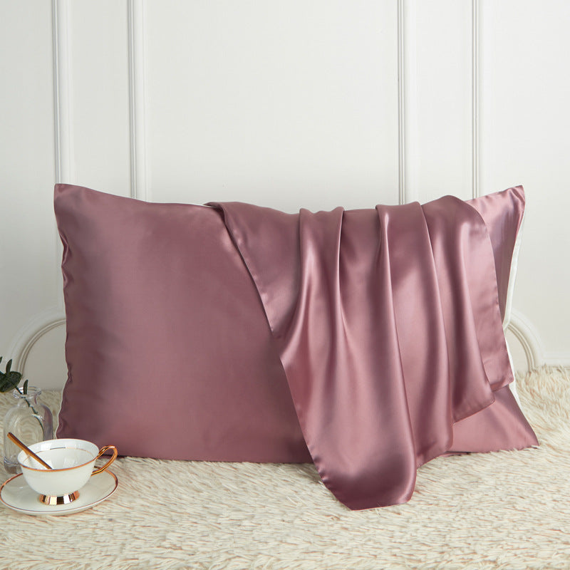 Silk Pillowcase Pure Color  Silk Single Plain Color Pillow