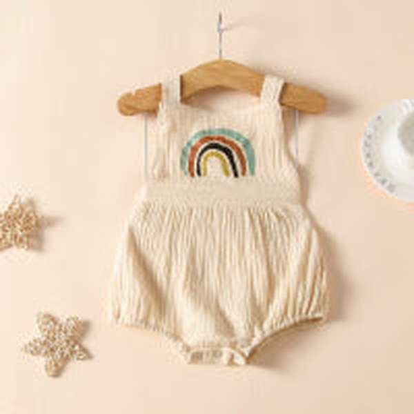 Cute newborn baby rainbow jumpsuit - Minihomy