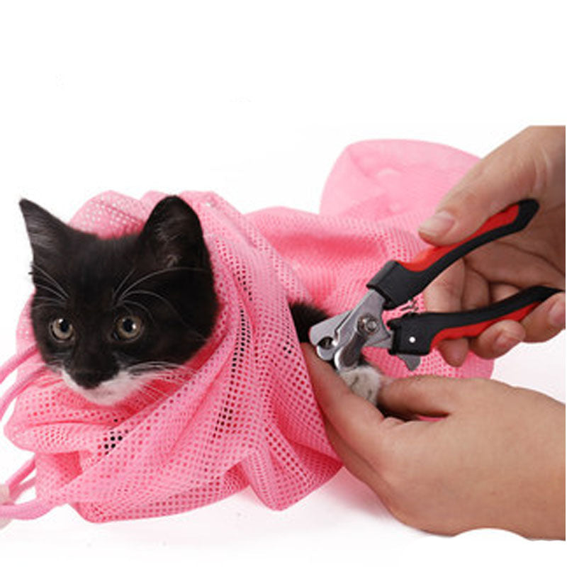 Mesh Cat Bathing Bag Cats Grooming Washing Bags - Minihomy