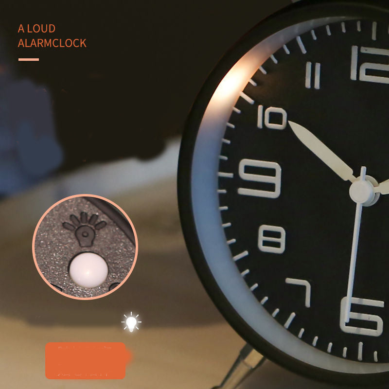 Big Sound Metal Personality Lazy Small Alarm Clock Luminous Simple Silent Bedside - Minihomy