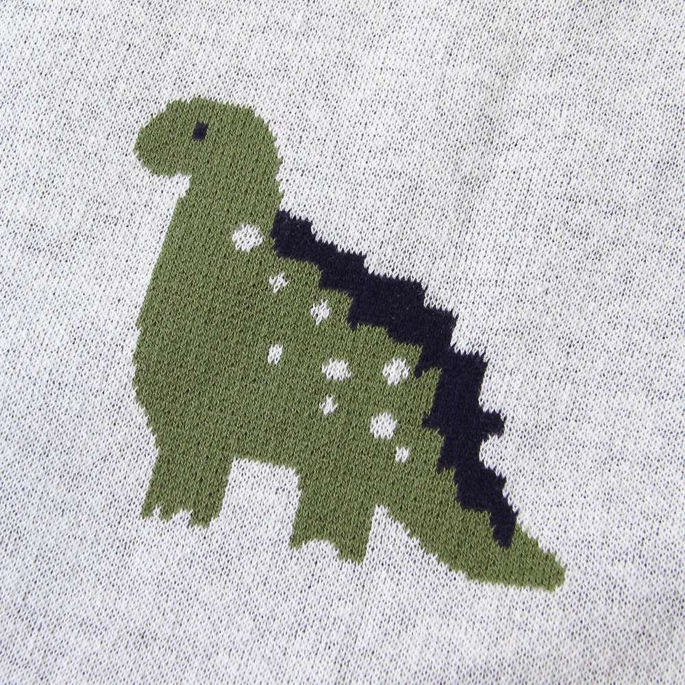 Baby Blanket Cartoon Little Dinosaur Knitted Baby Blanket Quilt - Minihomy