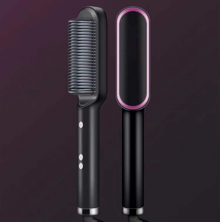 2 In 1 Hair Straightener Hot Comb - Dual-purpose Electric Hair Brush - Minihomy