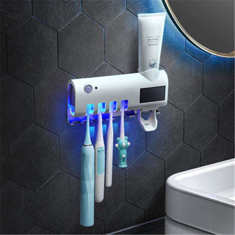 Elevate Your Bathroom Routine with the Multifunctional Sterilizing Toothbrush Holder - Minihomy