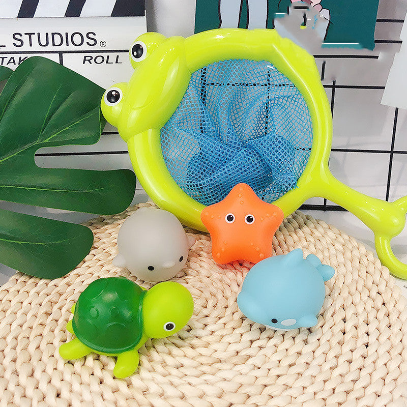 Baby Bath Toys - Soft Rubber Floating Luminous Frogs for Kids - Funny Wash & Play Gift - Minihomy