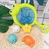 Baby Bath Toys - Soft Rubber Floating Luminous Frogs for Kids - Funny Wash & Play Gift - Minihomy