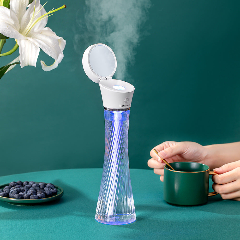 USB Rechargeable Humidifier with Essential Oil Diffuser - Aromatherapy, Night Light, Mist Maker