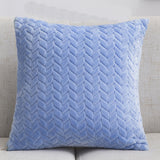 Flannel Solid Color Throw Pillow Sofa Cover Cushion Cover Nordic Style Simple Style - Minihomy