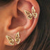 Exaggerated Bohemian Crystal Butterfly Earrings - Minihomy