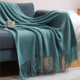 Warm Air Conditioning Blanket Hotel Bed End Towel Knitted Blanket Sofa Cover