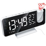 Fm Radio, Led Digital Smart Alarm Clock, Electronic Watch, Table Clock, Usb Alarm Clock With Projection Time, Snooze - Minihomy