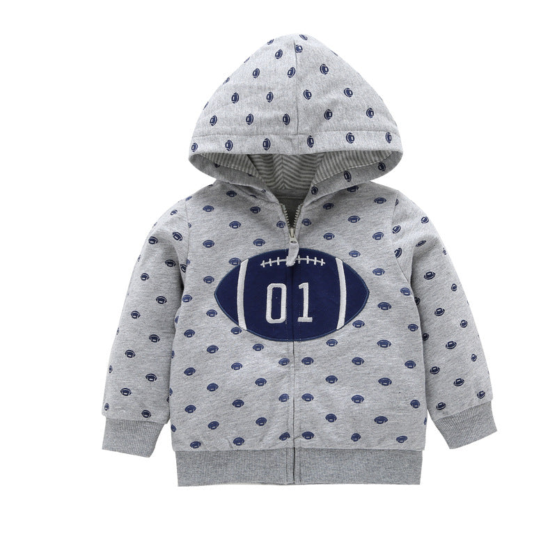 Little Baby Infant Dinosaur Cartoon Hooded Kids Cute Boys Outwear Sweatshirt - Minihomy