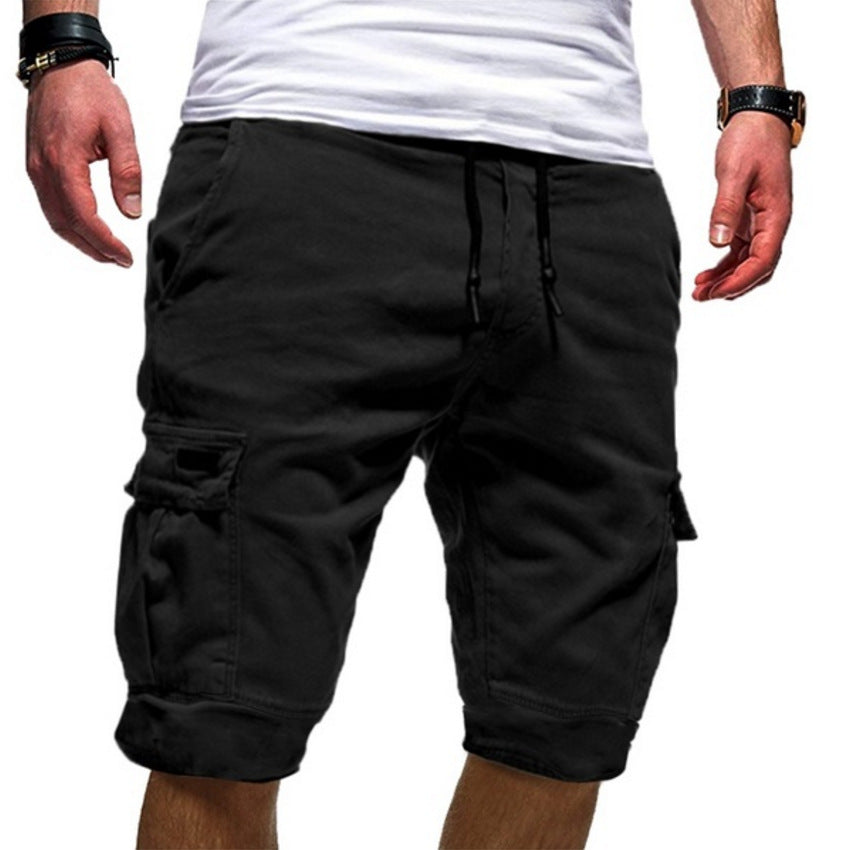 Men Casual Jogger Sports Cargo Shorts Military Combat Workout Gym Trousers - Minihomy