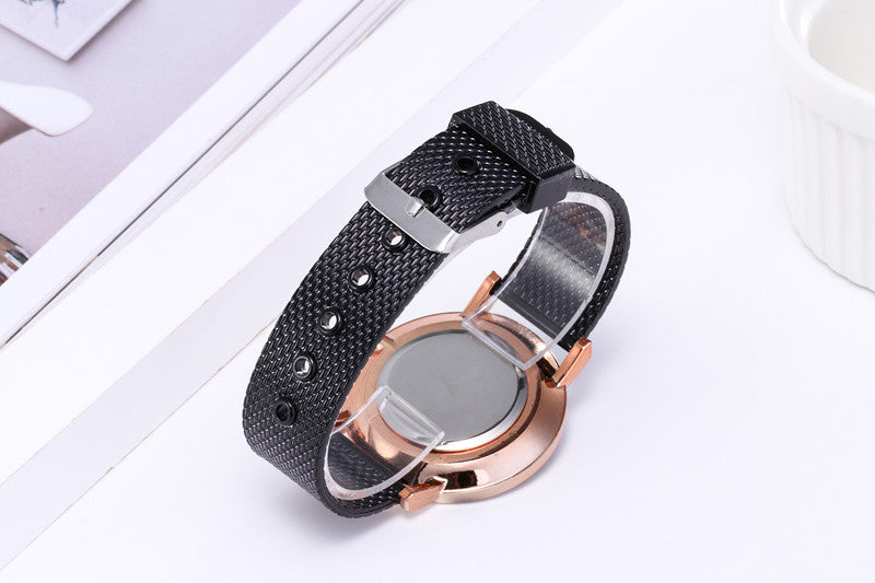 Creative Quartz Watches Couple Watches Digital Mesh Band Watches - Minihomy